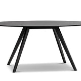 Anders 1.8m Oval Oak Dining Table - Black Dining Table Eastern-local   