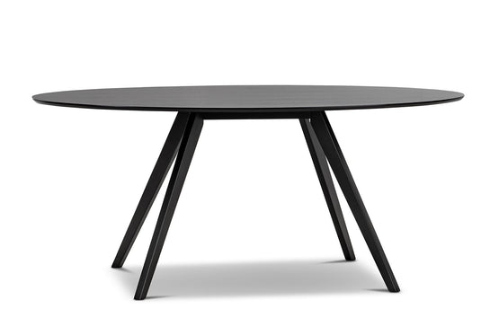 Anders 1.8m Oval Oak Dining Table - Black DT5324-EA