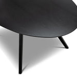 Anders 1.8m Oval Oak Dining Table - Black Dining Table Eastern-local   