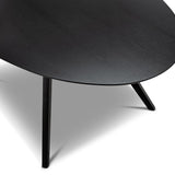 Anders 1.8m Oval Oak Dining Table - Black Dining Table Eastern-local   
