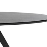 Anders 1.8m Oval Oak Dining Table - Black Dining Table Eastern-local   