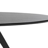 Anders 1.8m Oval Oak Dining Table - Black Dining Table Eastern-local   