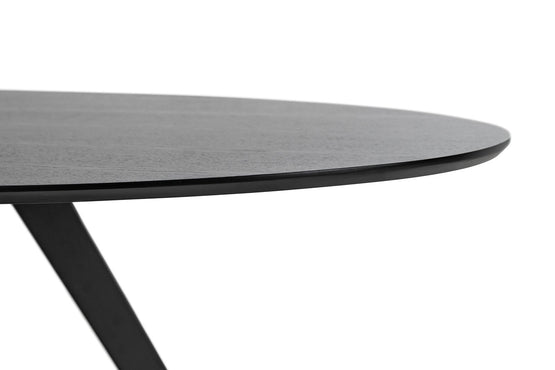 Anders 1.8m Oval Oak Dining Table - Black DT5324-EA