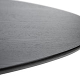 Anders 1.8m Oval Oak Dining Table - Black Dining Table Eastern-local   