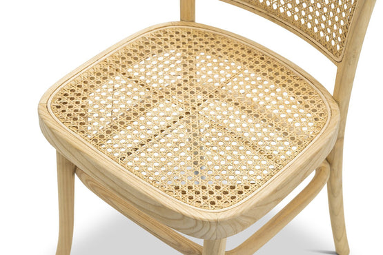 Set of 2 - Zara Teak Wood Cane Dining Chair - Natural DC5681-EA