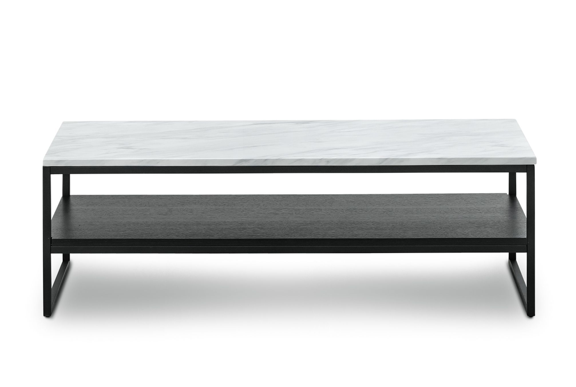 Brink 1.2m White Marble Coffee Table - Black Coffee Table Eastern-local   