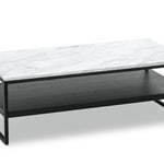 Brink 1.2m White Marble Coffee Table - Black Coffee Table Eastern-local   