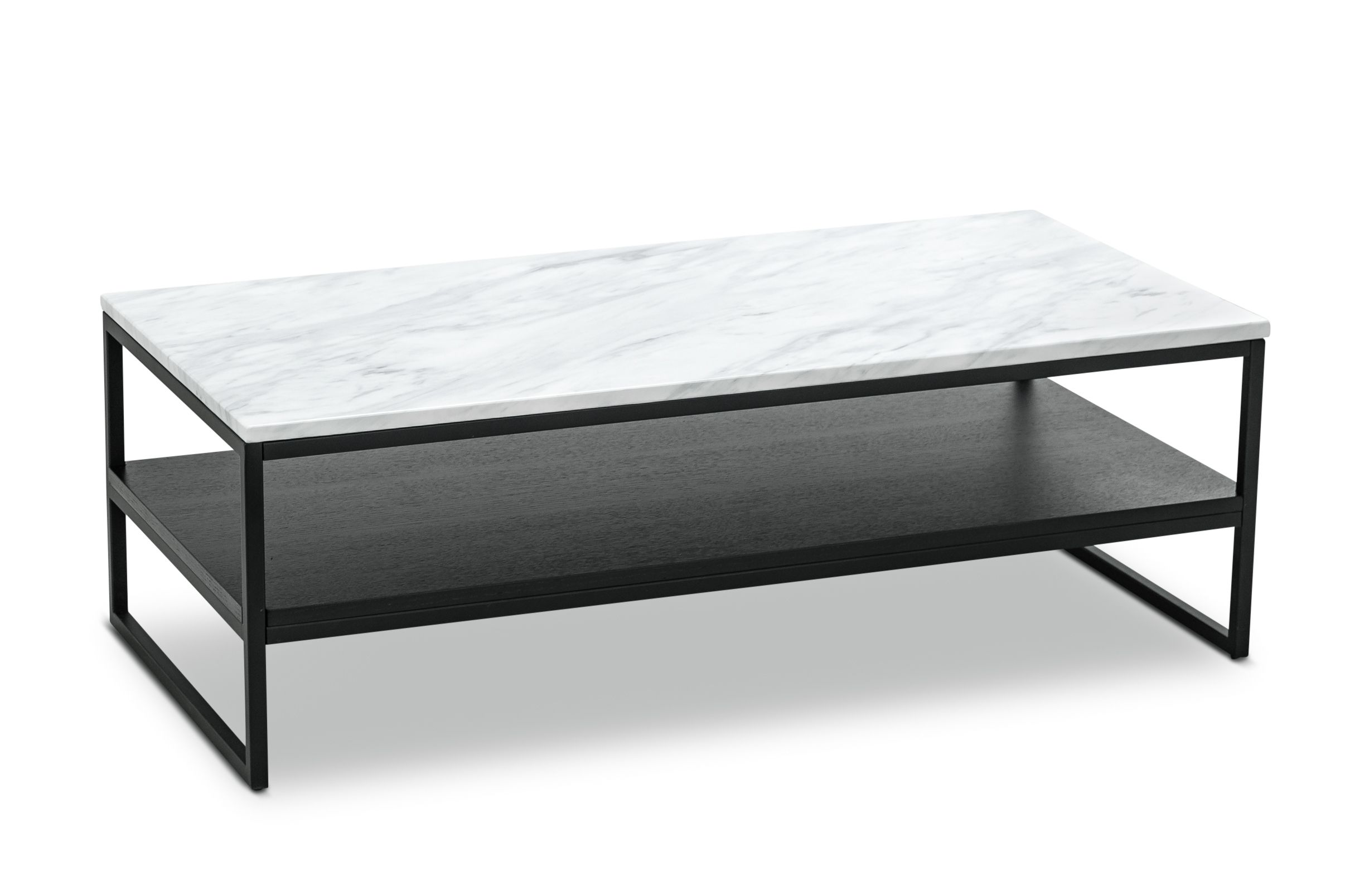 Brink 1.2m White Marble Coffee Table - Black Coffee Table Eastern-local   