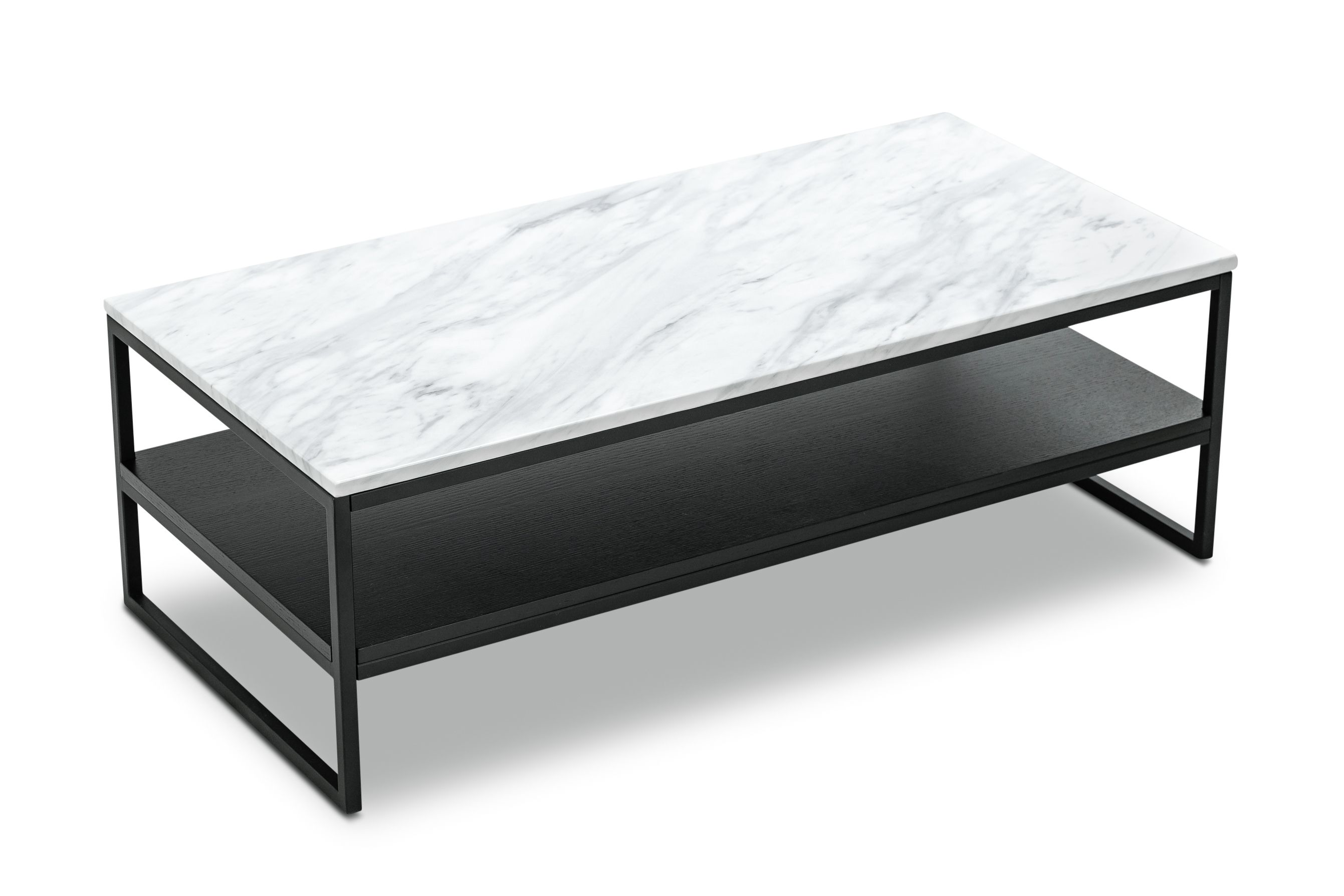 Brink 1.2m White Marble Coffee Table - Black Coffee Table Eastern-local   