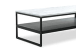 Brink 1.2m White Marble Coffee Table - Black Coffee Table Eastern-local   