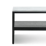 Brink 1.2m White Marble Coffee Table - Black Coffee Table Eastern-local   