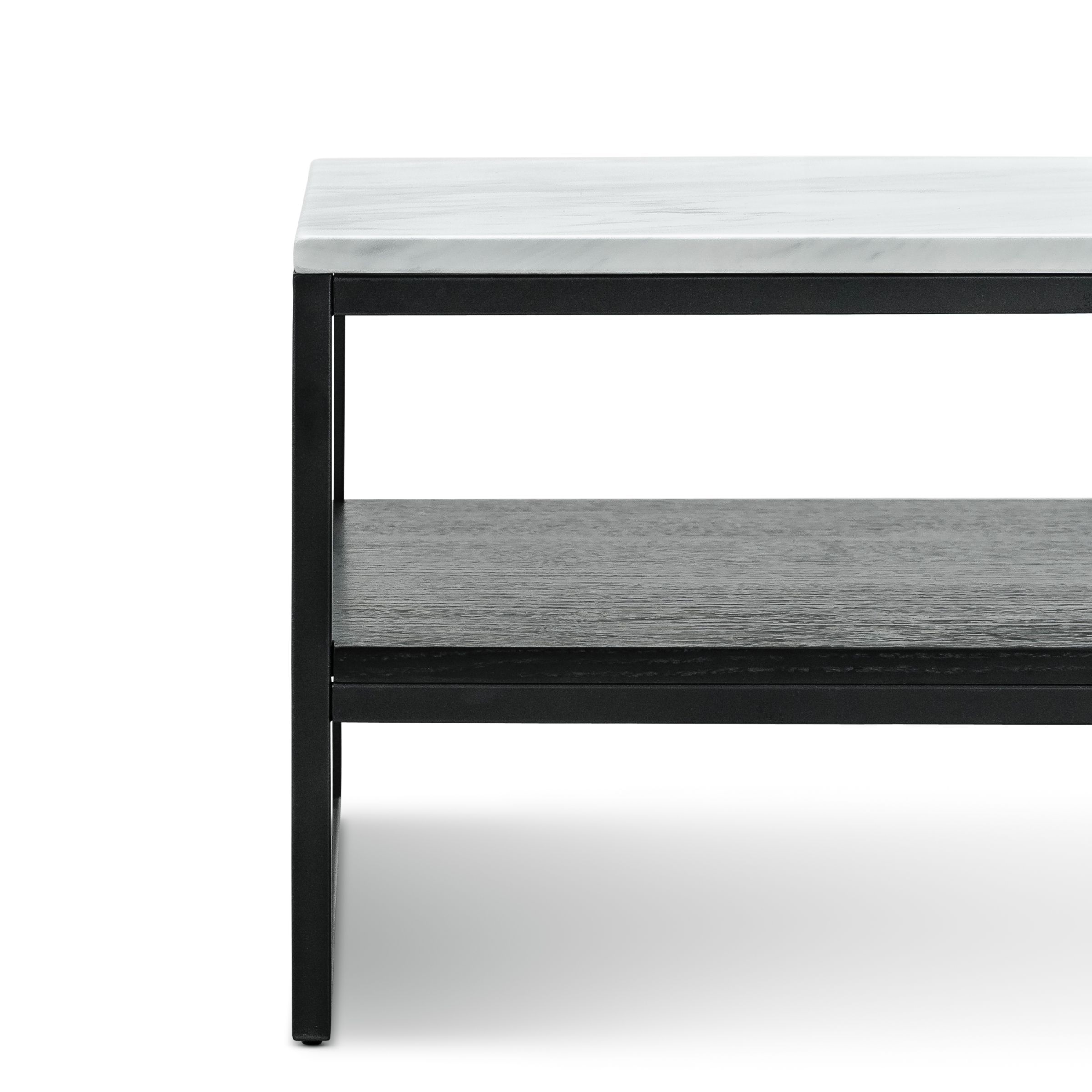 Brink 1.2m White Marble Coffee Table - Black Coffee Table Eastern-local   