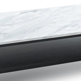 Brink 1.2m White Marble Coffee Table - Black Coffee Table Eastern-local   
