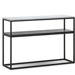 Brink 1.2m White Marble Console Table - Black Console Table Eastern-local   