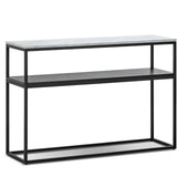 Brink 1.2m White Marble Console Table - Black Console Table Eastern-local   