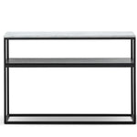 Brink 1.2m White Marble Console Table - Black Console Table Eastern-local   
