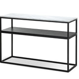 Brink 1.2m White Marble Console Table - Black Console Table Eastern-local   