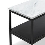 Brink 1.2m White Marble Console Table - Black Console Table Eastern-local   