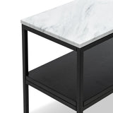 Brink 1.2m White Marble Console Table - Black Console Table Eastern-local   