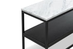 Brink 1.2m White Marble Console Table - Black DT5689-EA