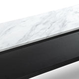Brink 1.2m White Marble Console Table - Black Console Table Eastern-local   