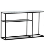 Brink 1.3m White Marble Console Table - Black Console Table Eastern-local   