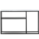 Brink 1.3m White Marble Console Table - Black Console Table Eastern-local   