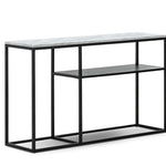 Brink 1.3m White Marble Console Table - Black Console Table Eastern-local   