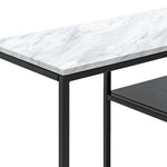 Brink 1.3m White Marble Console Table - Black Console Table Eastern-local   