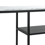 Brink 1.3m White Marble Console Table - Black Console Table Eastern-local   