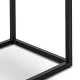 Brink 1.3m White Marble Console Table - Black Console Table Eastern-local   