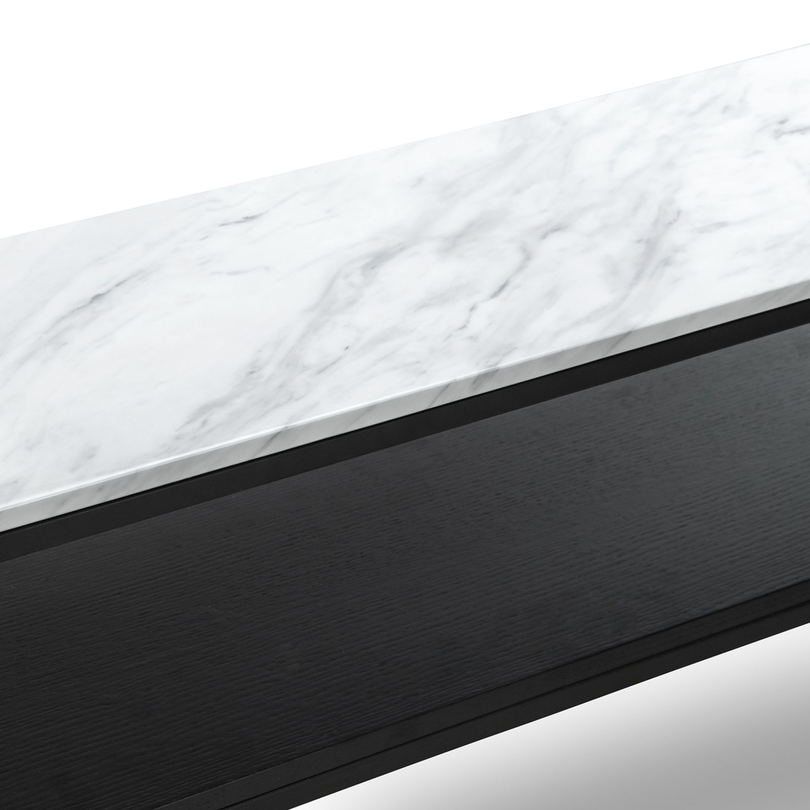 Brink 1.3m White Marble Console Table - Black Console Table Eastern-local   