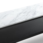 Brink 1.3m White Marble Console Table - Black DT5690-EA