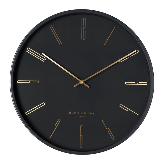 Platt 40cm Wall Clock  - Black AC7641-ON