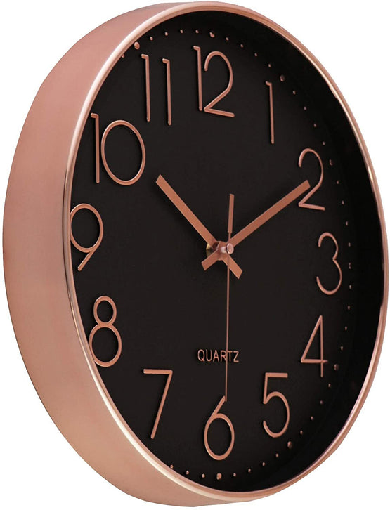 Taron 30cm Wall Clock - Black AC7646-ON