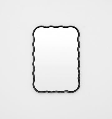 Louise 79cm Mirror - Black Mirror Warran-Local   