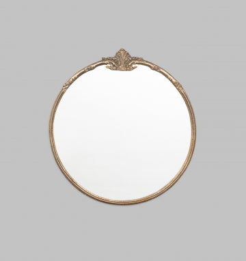 Lila Ornate Round Mirror - Brass Mirror Warran-Local   
