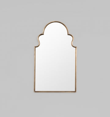 Loretta Overmantle Mirror - Brass Mirror Warran-Local   