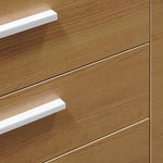 Excel 1.95m Right Return Black Executive Desk - Natural Top and Drawers Office Desk Sun Desk-Core   