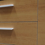 Excel 1.95m Right Return Black Executive Desk - Natural Top and Drawers Office Desk Sun Desk-Core   