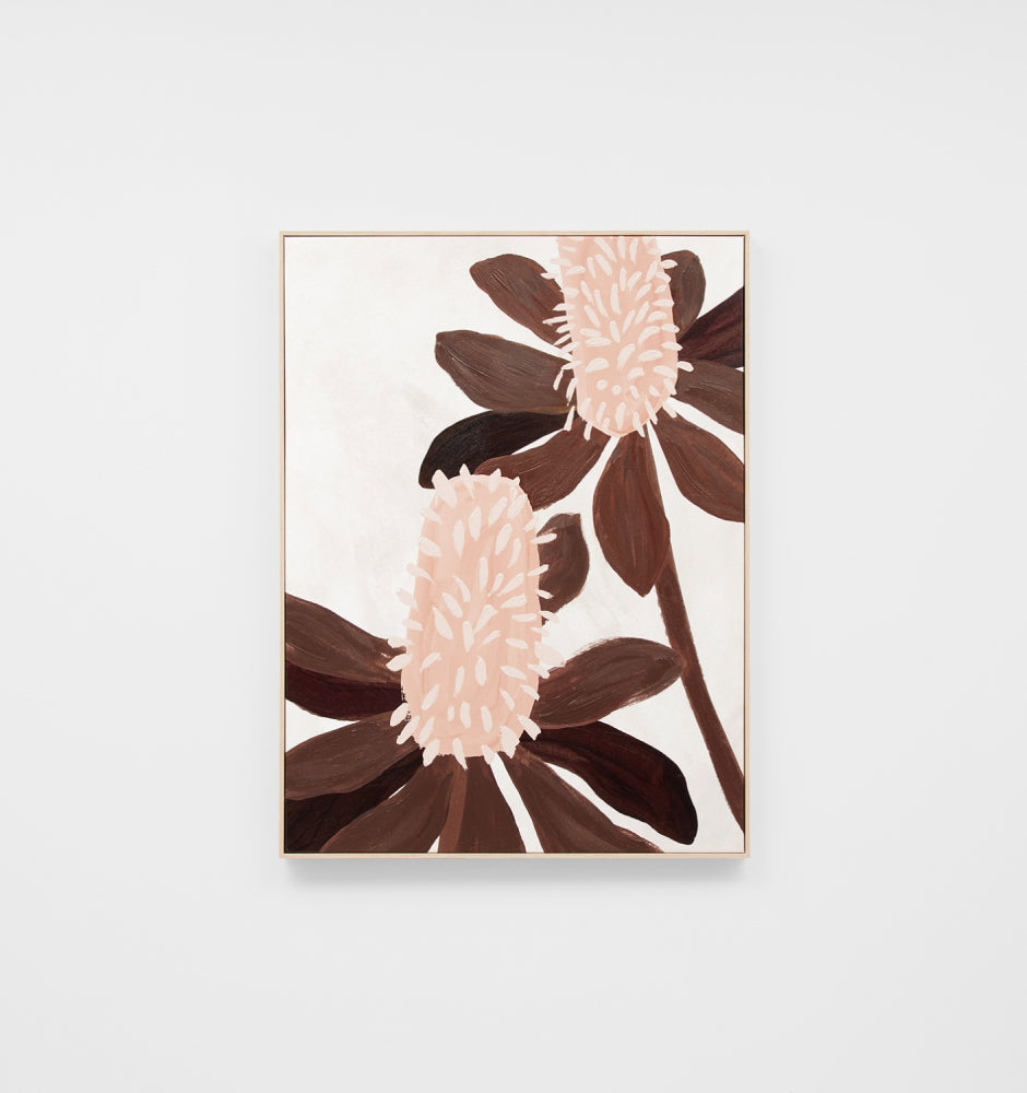 Ex Display - Native Floral II Hand Painted Wall Art Canvas Wall Art Warran-Local