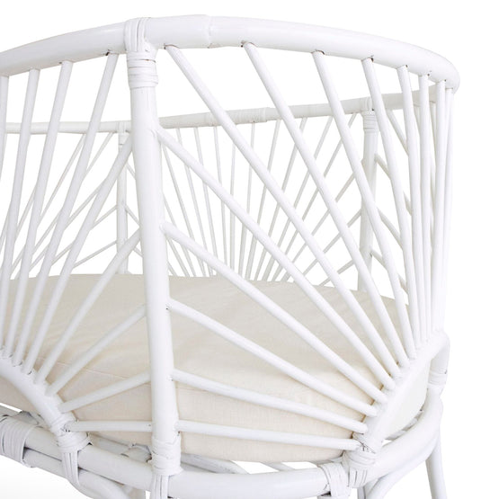 Cypress Rattan Baby Bassinet with Mattress - White Baby Cot Buddy-Local   