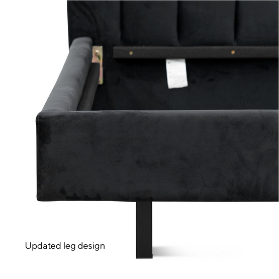 Carolina King Bed Frame Black Velvet Interior Secrets