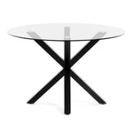 Arya 119cm Round Glass Dining Table DT5281-LA