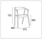 Asher Wooden Dining Chair - Cocoa Dining Chair Vatec-Local   