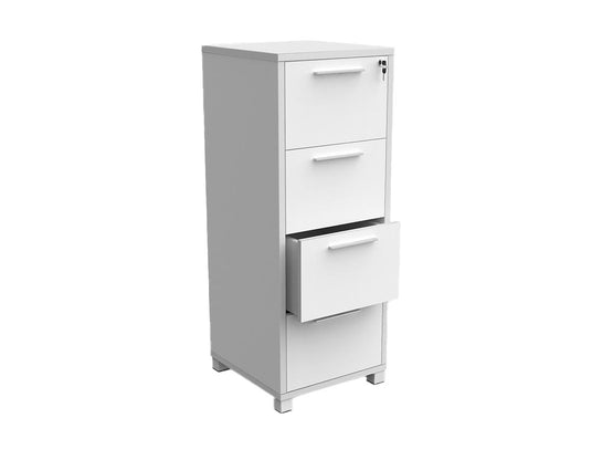 Axis 4 Drawers Filing Cabinet- White | Interior Secrets