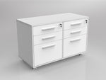 Axis Caddy Mobile Bookcase - White Pedestal OLGY-Local   