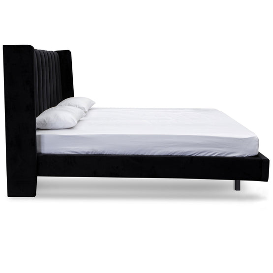 Hillsdale Queen Bed Frame - Black Velvet Bed Frame Ming-Core   