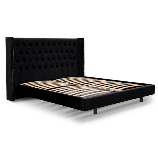 Carolina King Bed Frame Black Velvet Interior Secrets