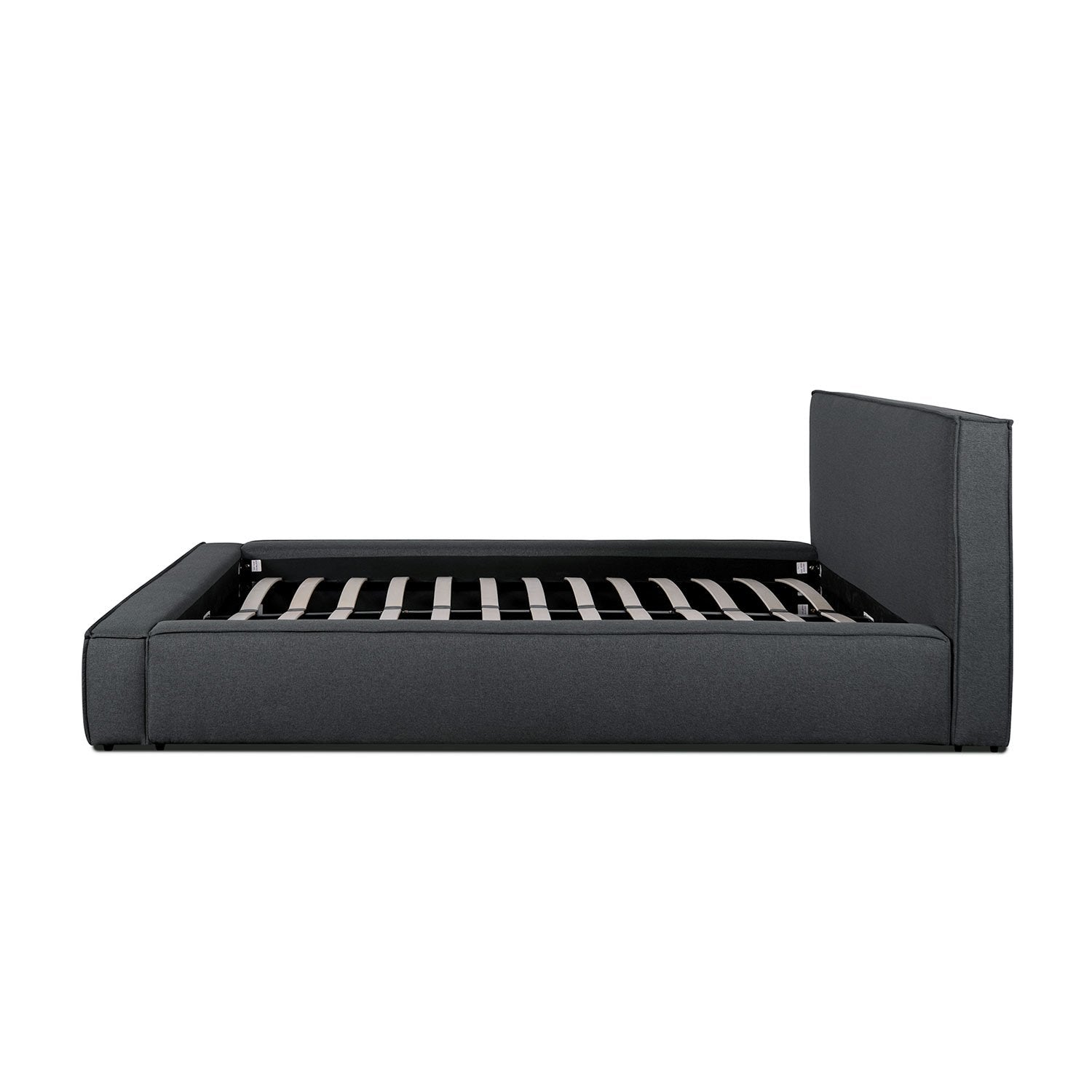 Castillo Fabric King Bed Frame - Fossil Grey King Bed YoBed-Core   